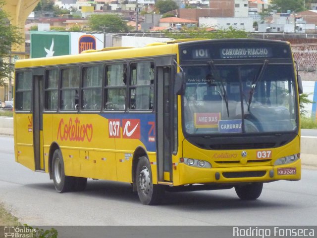 Coletivo Transportes 037 na cidade de Caruaru, Pernambuco, Brasil, por Rodrigo Fonseca. Número da foto: #2016947.