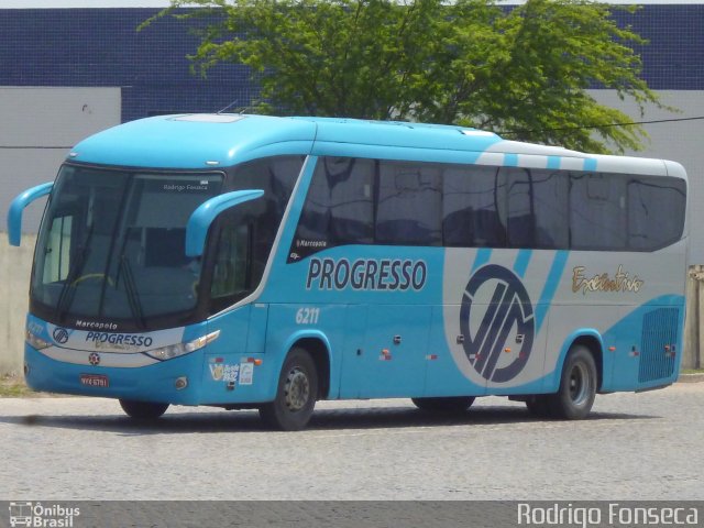 Auto Viação Progresso 6211 na cidade de Caruaru, Pernambuco, Brasil, por Rodrigo Fonseca. ID da foto: 2016961.