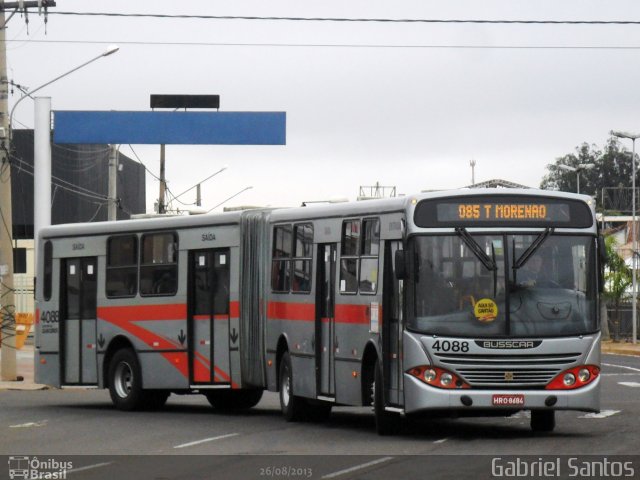 Viação Campo Grande 4088 na cidade de Campo Grande, Mato Grosso do Sul, Brasil, por Gabriel Santos. ID da foto: 2018481.