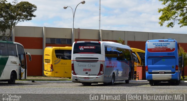 Viação Santa Cruz 220100 na cidade de Juiz de Fora, Minas Gerais, Brasil, por Giovanini Mendes do Carmo. Número da foto: #2018857.