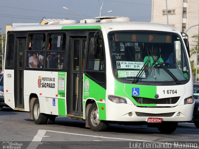Transcooper > Norte Buss 1 6704 na cidade de São Paulo, São Paulo, Brasil, por Luiz Fernando Maximo. Número da foto: #1962965.