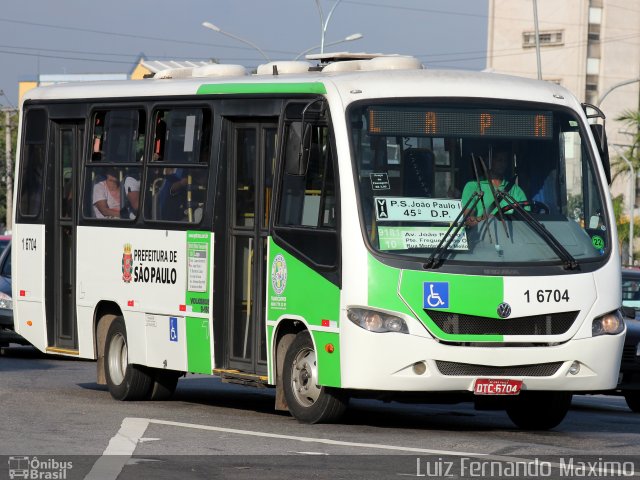 Transcooper > Norte Buss 1 6704 na cidade de São Paulo, São Paulo, Brasil, por Luiz Fernando Maximo. ID da foto: 1962965.