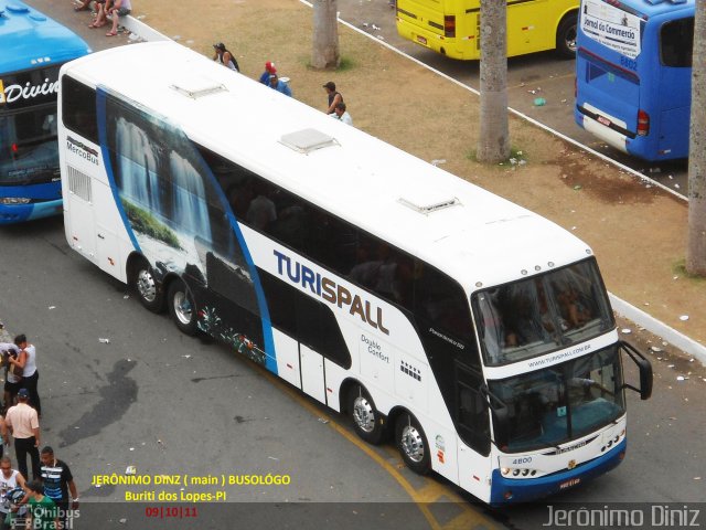 Turispall Transporte e Turismo 4800 na cidade de Aparecida, São Paulo, Brasil, por Jerônimo Diniz. ID da foto: 1964153.