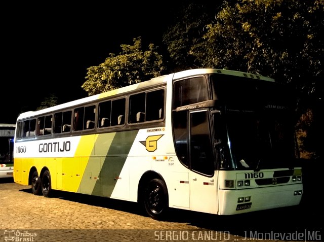 Empresa Gontijo de Transportes 11160 na cidade de João Monlevade, Minas Gerais, Brasil, por Sérgio Augusto Braga Canuto. ID da foto: 1964523.