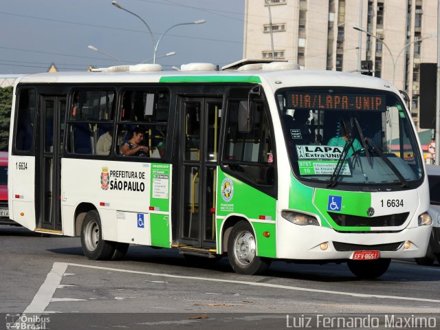 Transcooper > Norte Buss 1 6634 na cidade de São Paulo, São Paulo, Brasil, por Luiz Fernando Maximo. ID da foto: 1962976.