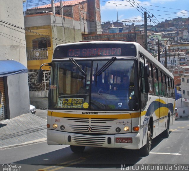 SBC Trans 989 na cidade de São Bernardo do Campo, São Paulo, Brasil, por Marco Antonio da Silva. Número da foto: #2019960.