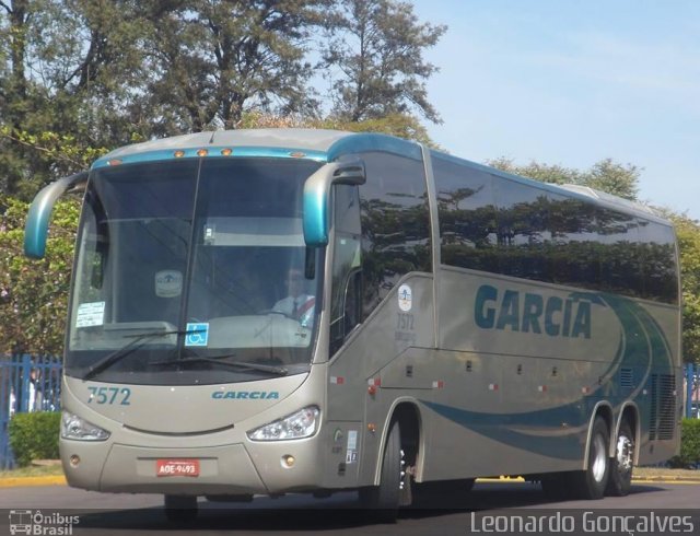 Viação Garcia 7572 na cidade de Presidente Prudente, São Paulo, Brasil, por Leonardo Gonçalves. Número da foto: #2020137.