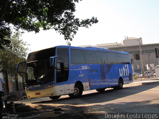 UTIL - União Transporte Interestadual de Luxo 9820 na cidade de Rio de Janeiro, Rio de Janeiro, Brasil, por Douglas Costa Lopes. Número da foto: #2019722.