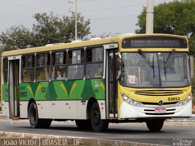 Condor Transportes Urbanos 53953 na cidade de Brasília, Distrito Federal, Brasil, por João Victor. ID da foto: 2020969.