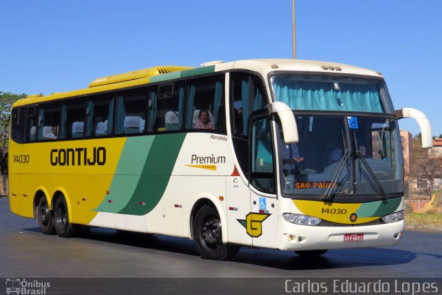 Empresa Gontijo de Transportes 14030 na cidade de Montes Claros, Minas Gerais, Brasil, por Carlos Eduardo Lopes. Número da foto: #2022451.