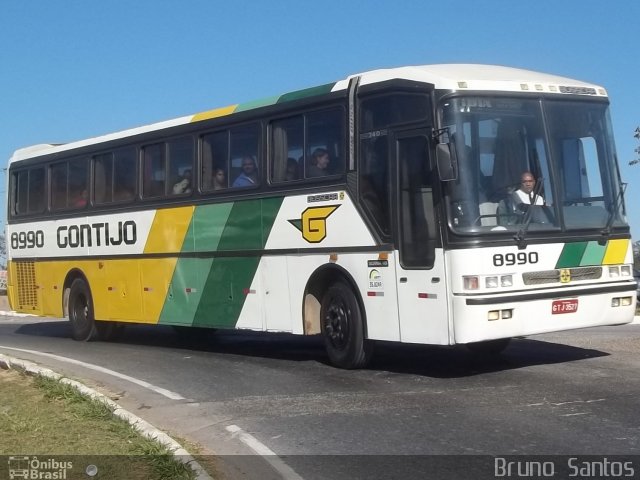 Empresa Gontijo de Transportes 8990 na cidade de Ribeirão das Neves, Minas Gerais, Brasil, por Bruno Santos. ID da foto: 2023088.