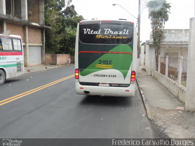 Auto Viação Vital Brazil 2102 na cidade de Aparecida, São Paulo, Brasil, por Frederico Carvalho Borges. Número da foto: #2022281.