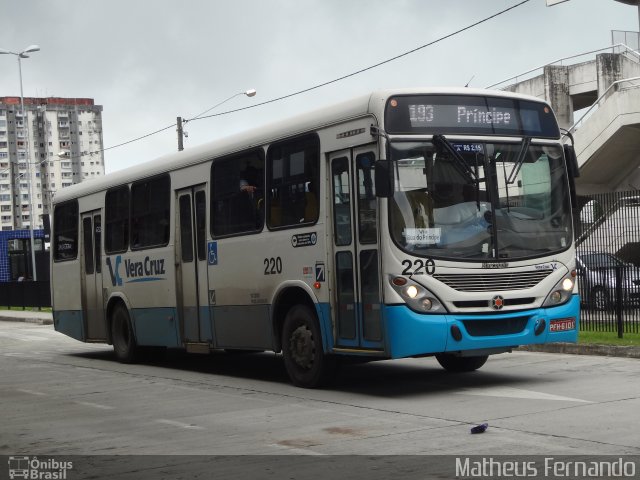 Expresso Vera Cruz 220 na cidade de Recife, Pernambuco, Brasil, por Matheus Fernando. Número da foto: #1964938.