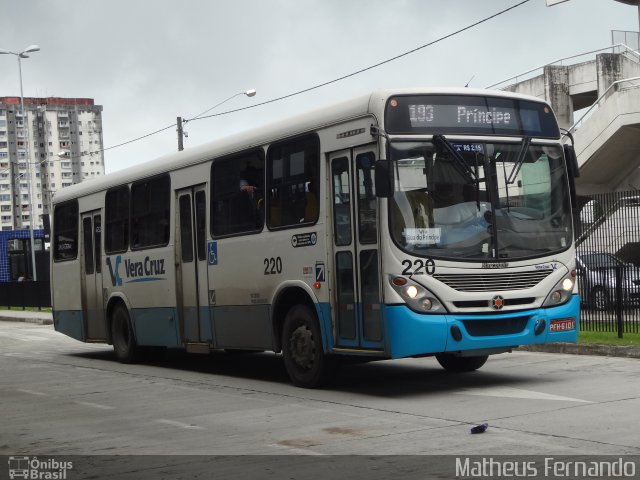 Expresso Vera Cruz 220 na cidade de Recife, Pernambuco, Brasil, por Matheus Fernando. ID da foto: 1964938.