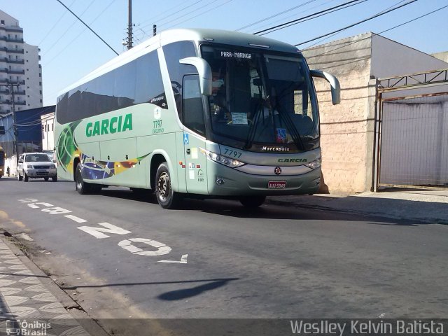 Viação Garcia 7797 na cidade de Sorocaba, São Paulo, Brasil, por Weslley Kelvin Batista. ID da foto: 1964850.