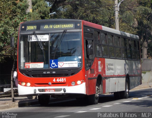 Nova Aliança  4 > Empresa de Transportes Novo Horizonte 4 4481 na cidade de São Paulo, São Paulo, Brasil, por Cristiano Soares da Silva. Número da foto: #1965147.