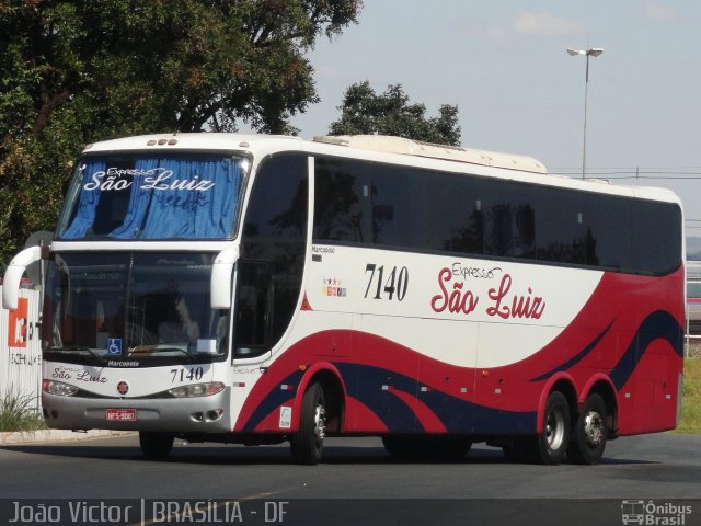 Expresso São Luiz 7140 na cidade de Brasília, Distrito Federal, Brasil, por João Victor. Número da foto: #1968922.