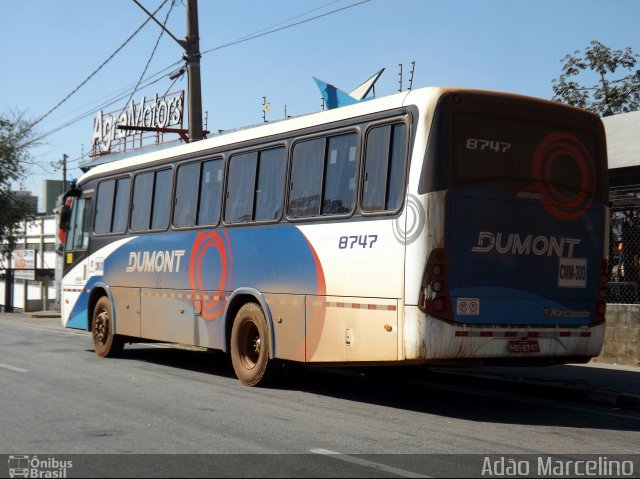 Viação Dumont 8747 na cidade de Belo Horizonte, Minas Gerais, Brasil, por Adão Raimundo Marcelino. Número da foto: #1968773.