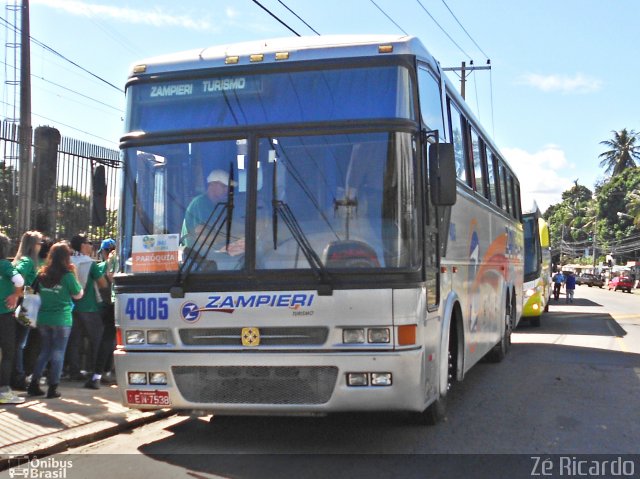 Zampieri Transporte Turismo 4005 na cidade de Rio de Janeiro, Rio de Janeiro, Brasil, por Zé Ricardo Reis. Número da foto: #1969273.