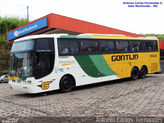 Empresa Gontijo de Transportes 15520 na cidade de João Monlevade, Minas Gerais, Brasil, por Antonio Carlos Fernandes. ID da foto: 1971329.