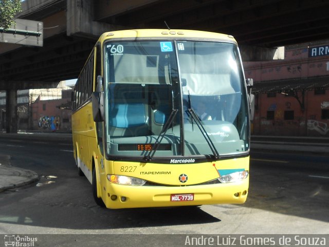 Viação Itapemirim 8227 na cidade de Rio de Janeiro, Rio de Janeiro, Brasil, por André Luiz Gomes de Souza. Número da foto: #1974870.