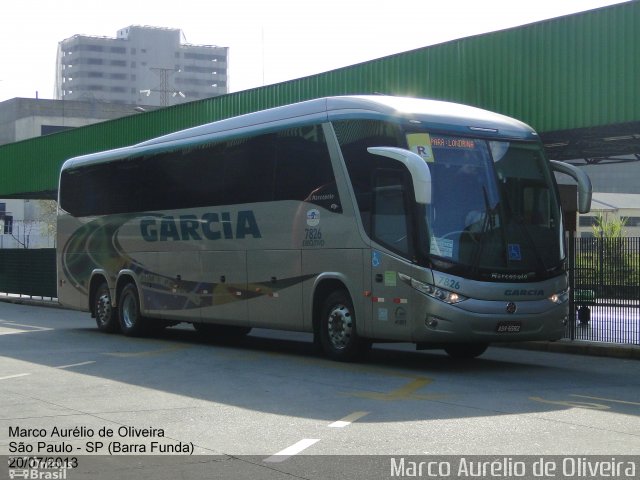 Viação Garcia 7826 na cidade de São Paulo, São Paulo, Brasil, por Marco Aurélio de Oliveira. Número da foto: #1973543.