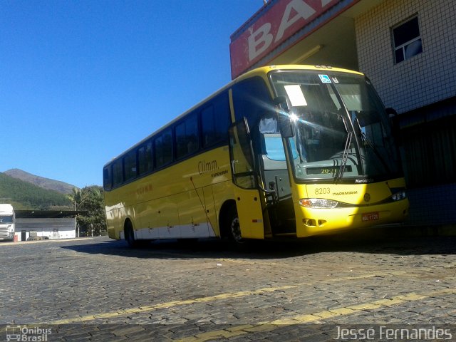Viação Itapemirim 8203 na cidade de Manhuaçu, Minas Gerais, Brasil, por Jessé Fernandes. Número da foto: #1974061.