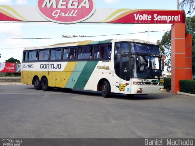 Empresa Gontijo de Transportes 15495 na cidade de Vitória da Conquista, Bahia, Brasil, por Daniel  Machado. ID da foto: 1976903.