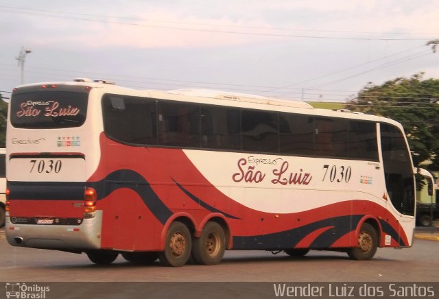 Expresso São Luiz 7030 na cidade de Primavera do Leste, Mato Grosso, Brasil, por Wender Luiz dos Santos. Número da foto: #1975764.