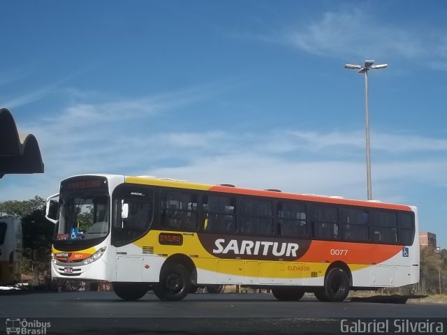 Saritur - Santa Rita Transporte Urbano e Rodoviário 0077 na cidade de Montes Claros, Minas Gerais, Brasil, por Gabriel Silveira. Número da foto: #2023773.