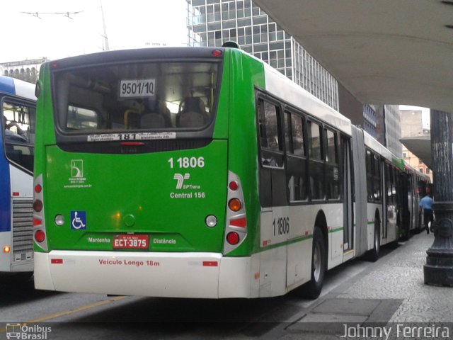 Viação Santa Brígida 1 1806 na cidade de São Paulo, São Paulo, Brasil, por Johnny Ferreira. ID da foto: 2023780.