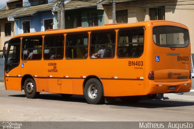 Transporte Coletivo Glória BN403 na cidade de Curitiba, Paraná, Brasil, por Matheus  Augusto. Número da foto: #2023760.