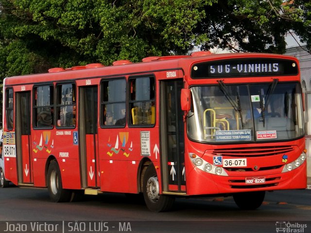 Viação Primor 36-071 na cidade de São Luís, Maranhão, Brasil, por João Victor. ID da foto: 2043430.