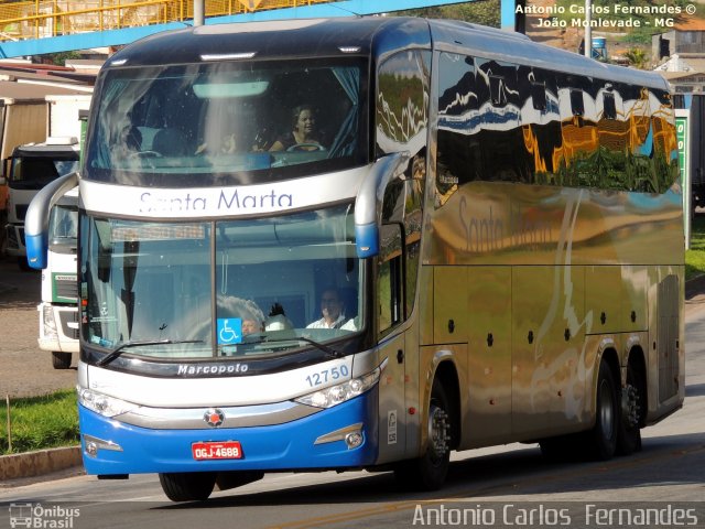 Expresso Santa Marta 12750 na cidade de João Monlevade, Minas Gerais, Brasil, por Antonio Carlos Fernandes. Número da foto: #2041855.