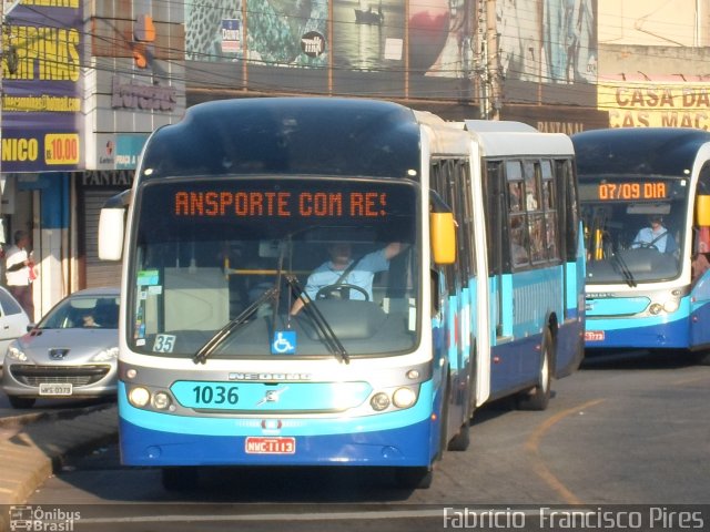 Metrobus 1036 na cidade de Goiânia, Goiás, Brasil, por Fabrício  Francisco Pires. ID da foto: 2042917.