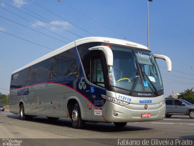 Viação Nasser 212115 na cidade de São Paulo, São Paulo, Brasil, por Fabiano de Oliveira Prado. Número da foto: #2044038.