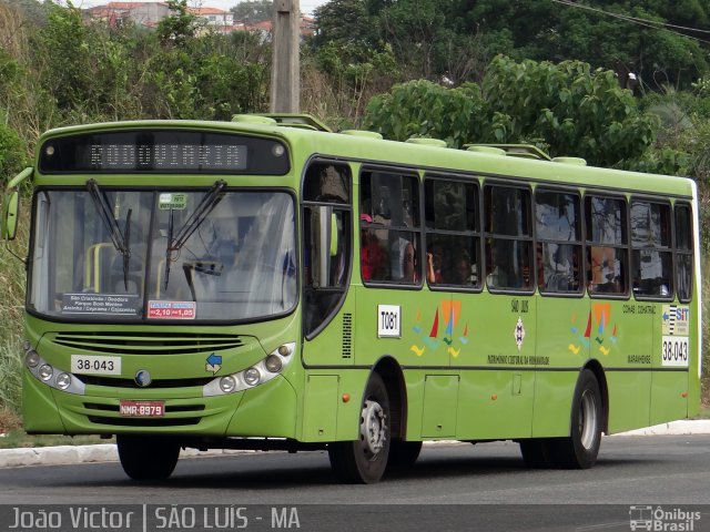 TCM - Transportes Coletivos Maranhense 38-043 na cidade de São Luís, Maranhão, Brasil, por João Victor. Número da foto: #2043533.