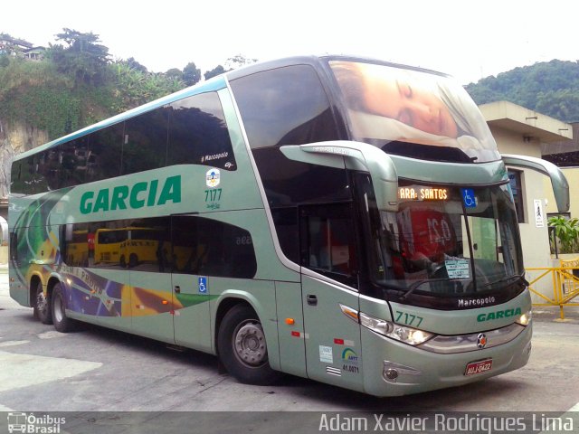 Viação Garcia 7177 na cidade de Santos, São Paulo, Brasil, por Adam Xavier Rodrigues Lima. Número da foto: #2046874.