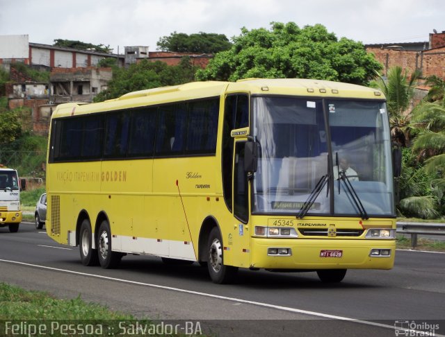 Viação Itapemirim 45345 na cidade de Salvador, Bahia, Brasil, por Felipe Pessoa de Albuquerque. Número da foto: #2045740.