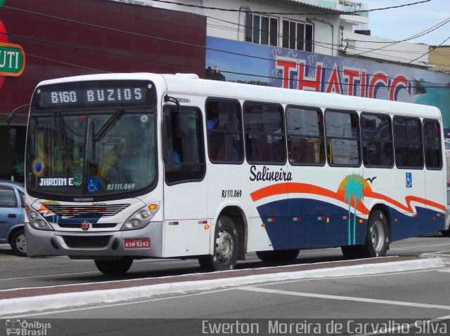 Auto Viação Salineira RJ 111.069 na cidade de Cabo Frio, Rio de Janeiro, Brasil, por Ewerton  Moreira de Carvalho Silva. Número da foto: #2045461.