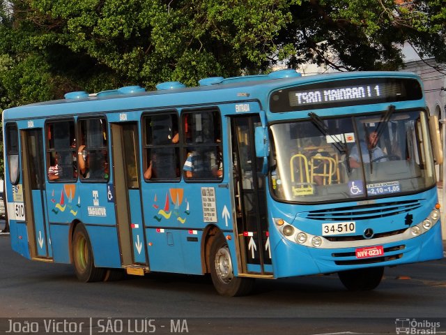 Taguatur - Taguatinga Transporte e Turismo 34-510 na cidade de São Luís, Maranhão, Brasil, por João Victor. Número da foto: #2046960.