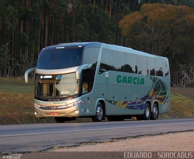 Viação Garcia 7907 na cidade de Sarapuí, São Paulo, Brasil, por EDUARDO - SOROCABUS. Número da foto: #2048472.