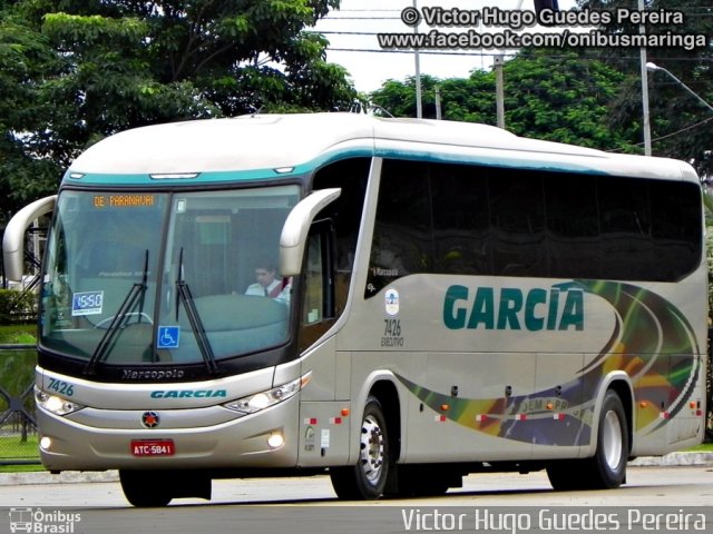 Viação Garcia 7426 na cidade de Maringá, Paraná, Brasil, por Victor Hugo Guedes Pereira. ID da foto: 2047368.