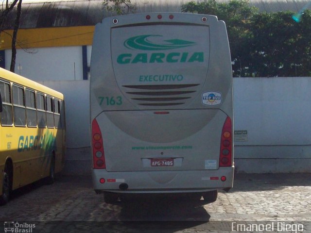 Viação Garcia 7163 na cidade de Maringá, Paraná, Brasil, por Emanoel Diego.. ID da foto: 2048150.