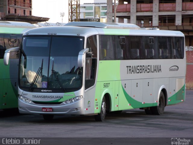 Transbrasiliana Transportes e Turismo 51227 na cidade de Guará, Distrito Federal, Brasil, por Clébio Júnior. ID da foto: 2047853.