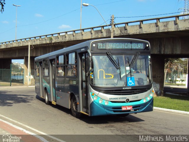 Viação Grande Vitória 7280 na cidade de Vitória, Espírito Santo, Brasil, por Matheus Mendes. Número da foto: #2049149.