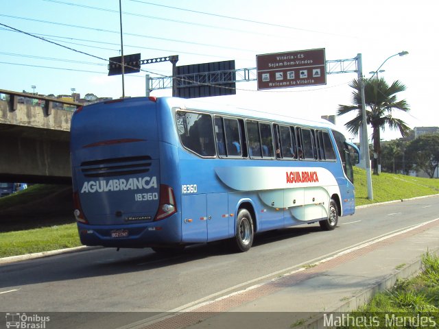 Viação Águia Branca 18360 na cidade de Vitória, Espírito Santo, Brasil, por Matheus Mendes. Número da foto: #2049151.