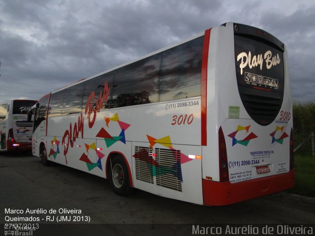 Play Bus Turismo 3010 na cidade de Queimados, Rio de Janeiro, Brasil, por Marco Aurélio de Oliveira. ID da foto: 2048802.