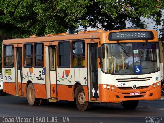 Taguatur - Taguatinga Transporte e Turismo 34-036 na cidade de São Luís, Maranhão, Brasil, por João Victor. Número da foto: #2054670.