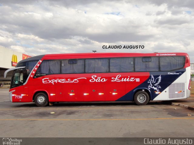 Expresso São Luiz 7730 na cidade de Goiânia, Goiás, Brasil, por Claudio Augusto. Número da foto: #2054072.